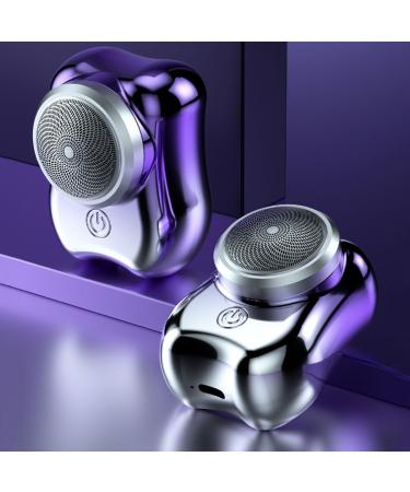 Mini Electric Shavers for Men - Portable Rechargeable & Washable 6-Blade Razor for Travel (Gradient Purple - Buy Online on GoSupps.com