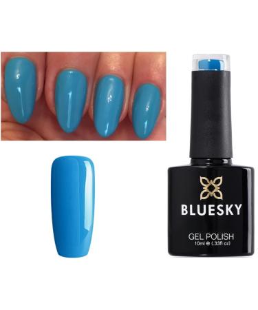 Bluesky Gel Nail Polish BLUE CERULEAN SEA CLASSIC Turquoise Blue/Green 80581 Nail UV LED Soak Off 10ml