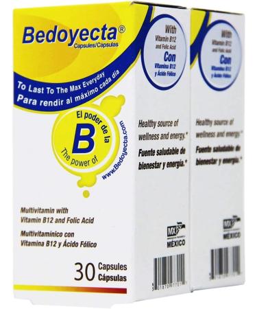 Bedoyecta Multivitamin Capsules with B12 and Folic Acid - 60 ct - Buy Online on GoSupps.com