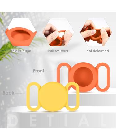 Orange Yellow Airtag Dog Collar - Silicone Cover for GPS Tracking - Anti-Loss & Safety Accessory for Pets - Buy Online on GoSupps.com