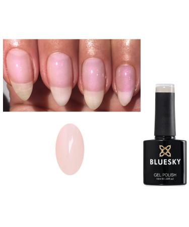 Bluesky Sheer Pink Violet Pearlescent Nail Gel Polish A73 UV LED Soak Off 10ml