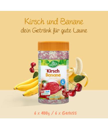 Buy King George Royal Tea Time Kirsch-Banana Instant Drink 6 x 400g - Hot & Cold Delight Cherry-Banana Flavor Makes Up to 4L - International Shipping Available - Buy Online on GoSupps.com