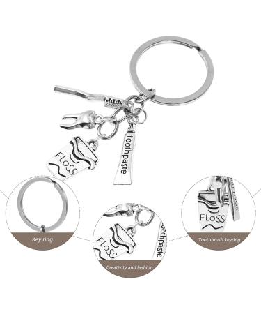 Premium Sosoport Toothbrush & Toothpaste Keychain - Unique Metal Dental Pendant Gift for Hygienists - Buy Online on GoSupps.com