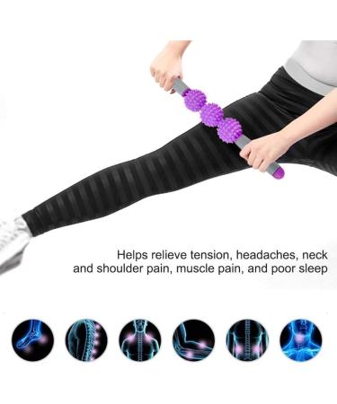 Muscle Roller Stick - Relieve Sore Muscles Perfect for Yoga & Sports - Purple Massage Tool for Arms & Shoulders - Buy Online on GoSupps.com