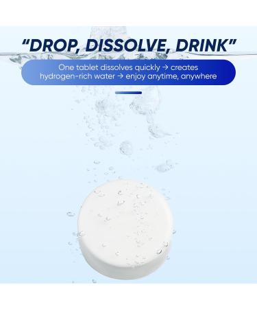 Molecular Hydrogen Water Tablets H2 Hydrogen Supplement for Hydration & Electrolyte Balance Supports Daily Vitality and Focus 90 Tablets - Buy Online on GoSupps.com