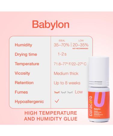 Curacoro Eyelashes Glue - Professional Clear & Black Adhesive Fast Drying (0.5-3 Sec) Extra Strong for Lash Extensions 7-8 Weeks Retention - 0.17fl.oz (5ml - Buy Online on GoSupps.com