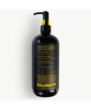 BYRD 3-in-1 Hair & Body Wash | Sea Kelp, Green Tea & Aloe Vera | Salty Coconut Scent | Sulfate, Paraben, Phthalate-free | 16 Fl Oz - Buy Online on GoSupps.com