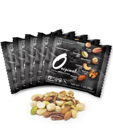 Roastery Coast - Daily Nuts Original Mixed Nuts | Mixed Nuts Snack Packs | Individually wrapped snacks | Unsalted Mixed Nuts | Nut Snacks | 22 Packs (1 OZ each) | No peanuts | Deluxe assorted snack
