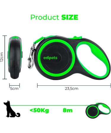 Edipets Retractable Dog Leash - 5m Flexible Band for Pets Up to 50kg | Extendable Inserable & Ideal for Walks - Buy Online on GoSupps.com