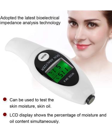 Skin Moisture and Oil Tester -Eco-Friendly - LCD Display(White) - Buy Online on GoSupps.com