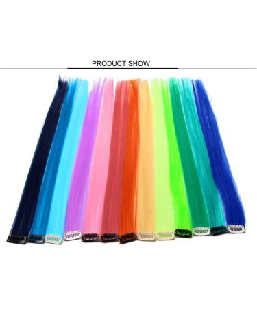 Color Highlight Synthetic Hair Extensions & Clips | 20-Inch Fashion Wig #24 - Shop Internationally! - Buy Online on GoSupps.com