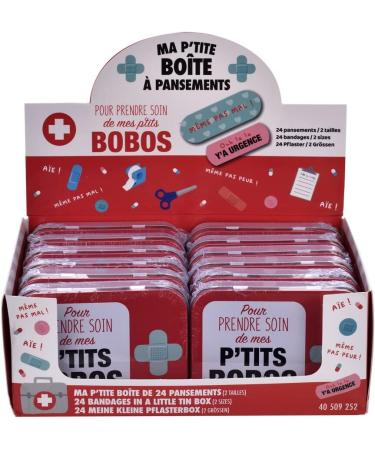 P'tits Bobos Children's Plaster Storage Box - 24 Beautifully Designed Plasters for Backpacks & Handbags - Perfect for Kids - Buy Online on GoSupps.com