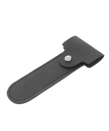 Frcolor razor holster case for straight razor apparatus shaver shaver sheath made of leather portable shaving container barber manual razor sheath scissors protective cap travel PU manual
