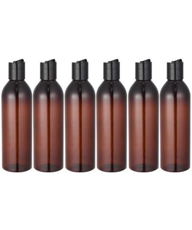6PCs 250ml Refillable Travel Bottles - Portable Plastic Squeegee for Shampoo & Lotion - Brown - Buy Online on GoSupps.com