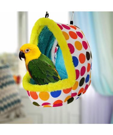 Litewoo Large Parrot Bird Bed Hammock - Winter Warm Plush Nest Toy for Conure, Lovebird, Parakeet, Cockatiel, Chinchilla, Guinea Pig, Squirrel - Cage Accessory - Buy Online on GoSupps.com