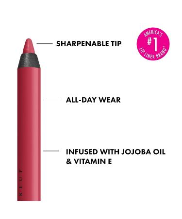 NYX Professional Makeup Line Loud Lip Liner - On A Mission (Blue Red) | Longwear Lip Pencil with Jojoba Oil & Vitamin E - Buy Online on GoSupps.com