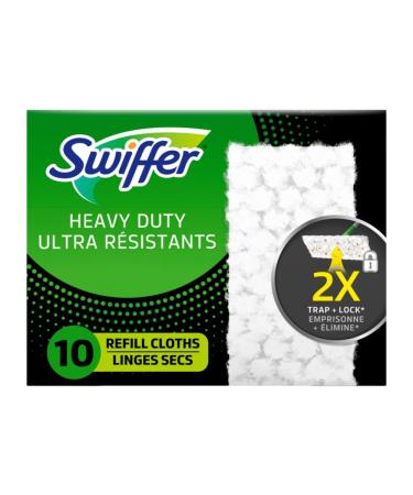 Swiffer Sweeper Heavy Duty Dry Multi-Surface Cloth Refills for Floor Sweeping and Cleaning 10 count