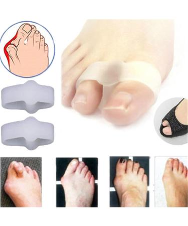 Rexcp Gel Toe Separators for Overlapping Toes & Bunions - Big Toe Alignment Corrector, Spacer - 2 Pack (White) - Buy Online on GoSupps.com