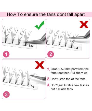 Buy 5D-C-07-Mix Short Stem Eyelash Extensions | Volume Eyelashes 0.07 C Curl | International Shipping Available | 8-14 mm - Buy Online on GoSupps.com