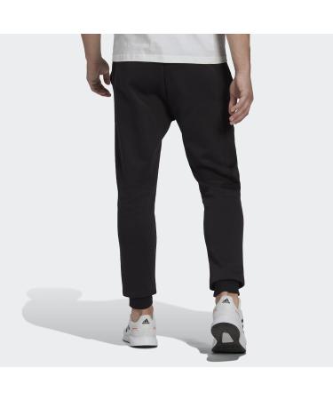 Buy adidas Men's Essentials Fleece Pants - Regular Tapered Fit in Black/White | International Shipping Available - Buy Online on GoSupps.com