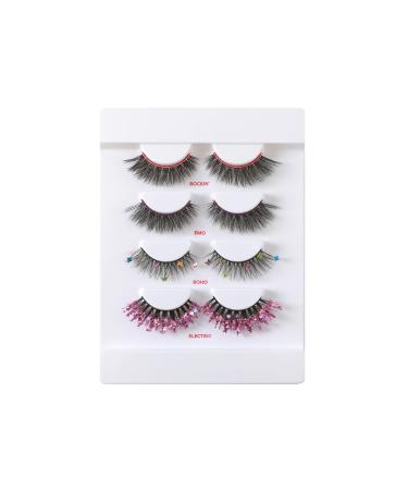 Profusion Cosmetics It's a Vibe Lash Fest 4-pair Lash Set Elevate Your Festival Glam with Faux Mink lashes Thin light-weight Design Quick-dry adhesive Comfortable Feathery for any Eye Shape
