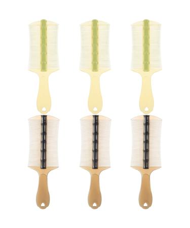 Hemobllo Peigne Dents Fines Anti-poux et Pellicules Long Manche Lot 6 Pi ces Plastique Double Face Grosse Taille Vert et Noir pour Soins Capillaires et limination des Lentes