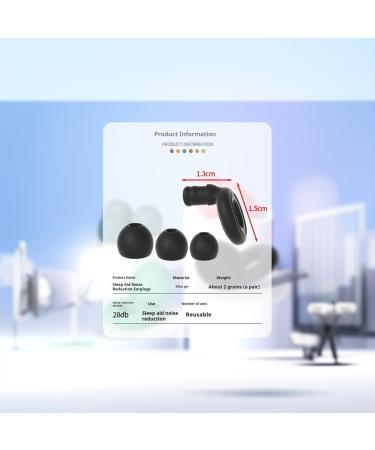 Quiet Ear Plugs for Noise Reduction Super Soft Reusable Hearing Protection in Flexible Silicone for Sleep Noise Sensitivity - 6Ear Tips in S/M/L 24dB & NRR 14 Noise Cancelling Black - Buy Online on GoSupps.com