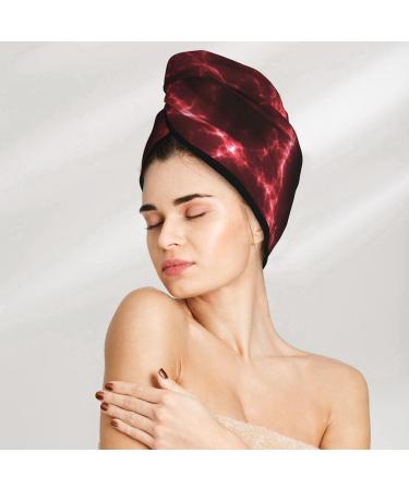 Red Line Microfiber Hair Towel - Super Absorbent Coral Velvet Wrap for Long Curly & Thick Hair | Quick Dry for Women - Buy Online on GoSupps.com