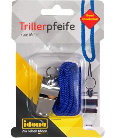 Idna 40187 Triller Pipe - Durable Metal Signal Pipe with Blue Ribbon for Sports & Leisure | Ideal for Kids Trainers Teachers & Lifeguards - International Shipping - Buy Online on GoSupps.com