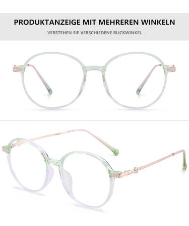 Lanomi Anti Blue Light Reading Glasses for Men & Women - Stylish TR90 Round Visual Aid 1.0 to 4.0 Magnification Fatigue Relief Green - Buy Online on GoSupps.com