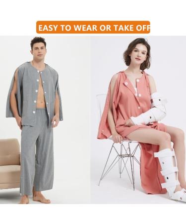 Shop WEEOATAR Patient Clothes - Comfortable Post-Op & Bedridden Clothing for Seniors | Zippered Pajamas & Disability Wear in Red XL - Buy Online on GoSupps.com