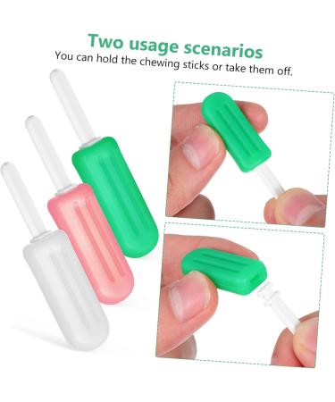 Buy SOLUSTRE 12pcs Popsicle Silicone Chewing Gums & Ice Lolly Stick Holders - Perfect for Kids & Adults | Chewing Brace Container Box - Buy Online on GoSupps.com