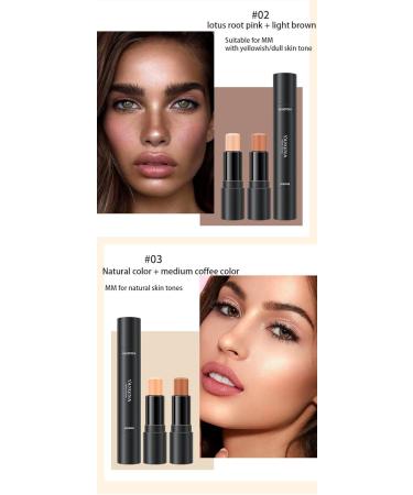 PICKX Highlighter Stick Contouring Stick Concealer Contour Dual 2-in-1 Makeup Concealer Contour Cream Set Lasting Contouring Makeup Set (3PC) - Buy Online on GoSupps.com