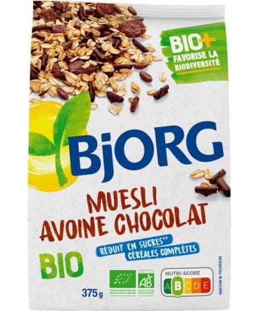 Muesli Avoine Chocolat Bio 375G - D licieuse et saine collation petit-d jeuner pour une alimentation quilibr e - Marque BJORG - Lot De 3 - Buy Online on GoSupps.com