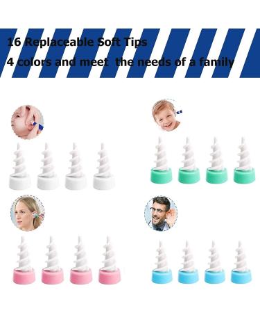 Ear Wax Remover Kit with 16 Soft Silicone Tips - Gentle Ear Cleaning Tool for Adults and Kids - Buy Online on GoSupps.com