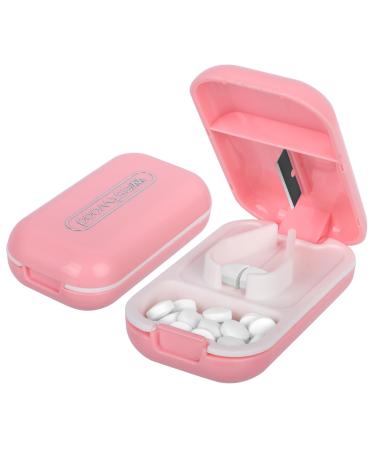 Minicoco Pill Cutter Pill Splitter Pill Crusher Tablet Cutter for Small or Large Pills V-Shaped Cutters Cutss in Half for Tablet Vitamin Medicine (Pink)