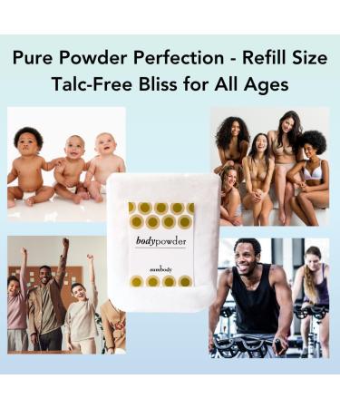 Organic Lavender Body Powder - Talc & Cornstarch Free Perfect for Women Men & Babies | Sweat Absorbing Deodorant & Travel Size Refill - Buy Online on GoSupps.com