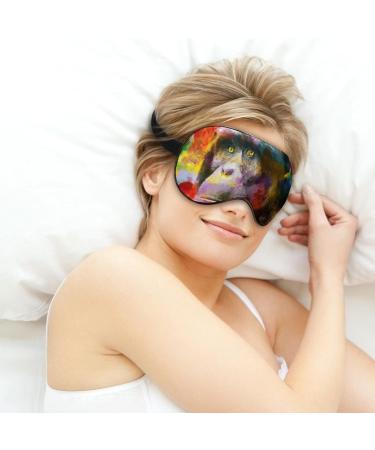 LynaRei Colorful Monkey Sleep Mask - Adjustable Soft Eye Mask for Men and Women - Ideal for Travel and Nap - Style 6 - Buy Online on GoSupps.com