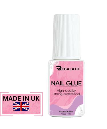 Regalatic Nail Glue Super Strong Brush-On Nail Glue For False Nails Acrylic Tips Stick On Nails 8ml 1