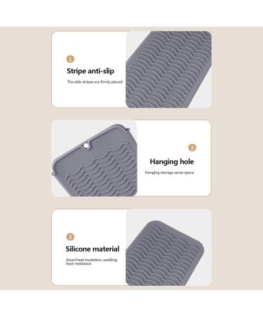 Buy Anti-Scald Silicone Hair Curling & Straightener Pad - Heat Resistant Travel Mat Pouch in Gray - Buy Online on GoSupps.com