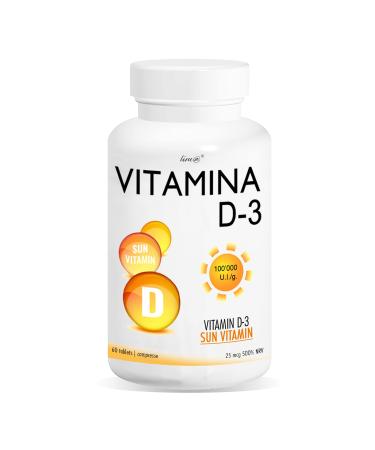 VITAMIN D3 Line@Diet | 100,000 IU/g | 60 tablets for 2 months | Help for your bones | All the benefits of the sun in one tablet