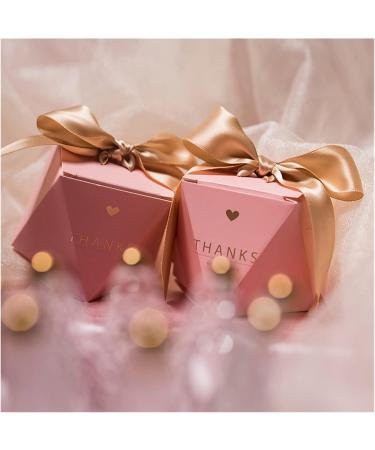 Candy Box Creative Pink Candy Box Wedding Gift And Party Supplies Baby Shower Paper Chocolate Box Packaging (10 Pcs) (Color : Pink) (Size : Champagne) - Buy Online on GoSupps.com