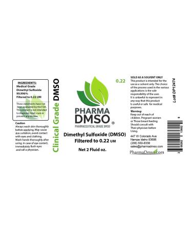 2 oz Clinical Grade DMSO - Filtered to .2 UM Clean Organic triple filtered Dimethyl Sulfoxide - Buy Online on GoSupps.com
