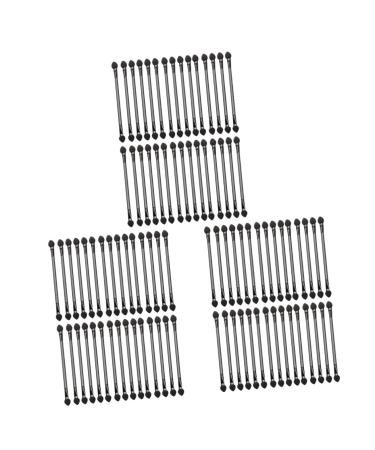 Ipetboom 90 Pcs Double Ended Eyeshadow Brush Eyeshadow Stick Bling Makeup Brushes Eye Shadow Brush Blush 12x1cmx3pcs Blackx3pcs