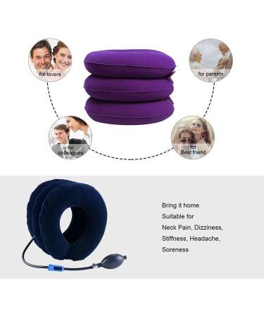 Inflatable Neck Stretcher Collar Cervical Neck Traction Device Neck Cervical Brace Collar Pillow for One Size Fits All Necks - Buy Online on GoSupps.com