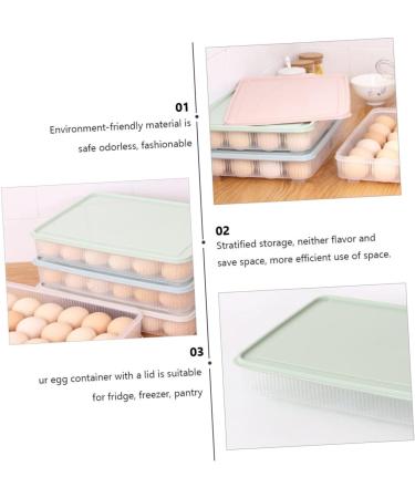 LABRIMP Egg Tray Holder 2pcs Box Egg Storage Box Eggs Beverage Container Household Kitchenware Egg Tray Egg Plate re-usable - Buy Online on GoSupps.com