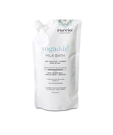 Cuccio Somatology Yogahhh Milk Bath - Restores Moisture to Dry Skin - Draws Out Discomfort from Sore  Swollen Muscles - Removes Excess Sweat from Pores - Exfoliates The Skin - Paraben Free - 16 oz