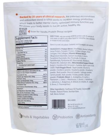 Buy KPAX Immune Protein Blend - Mitochondrial Support + Green Superfood & Probiotics Vanilla - 2lb | International Shipping Available - Buy Online on GoSupps.com