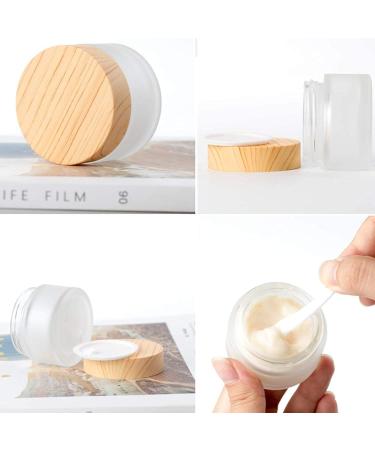 XLKJ 5-Piece Matte Glass Cosmetic Jar Set - Travel-Size Empty Cream Containers with Lids for Skincare - Buy Online on GoSupps.com