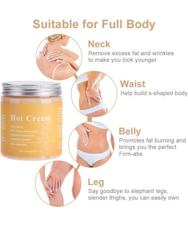 Organic Anti Cellulite Cream 250g for Skin Tightening and Fat Burning - Buy Online on GoSupps.com